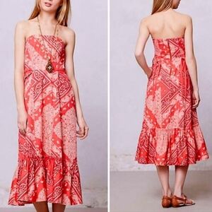 Anthro HOLDING HORSES West Stable Bandana Print Dress Size 0
